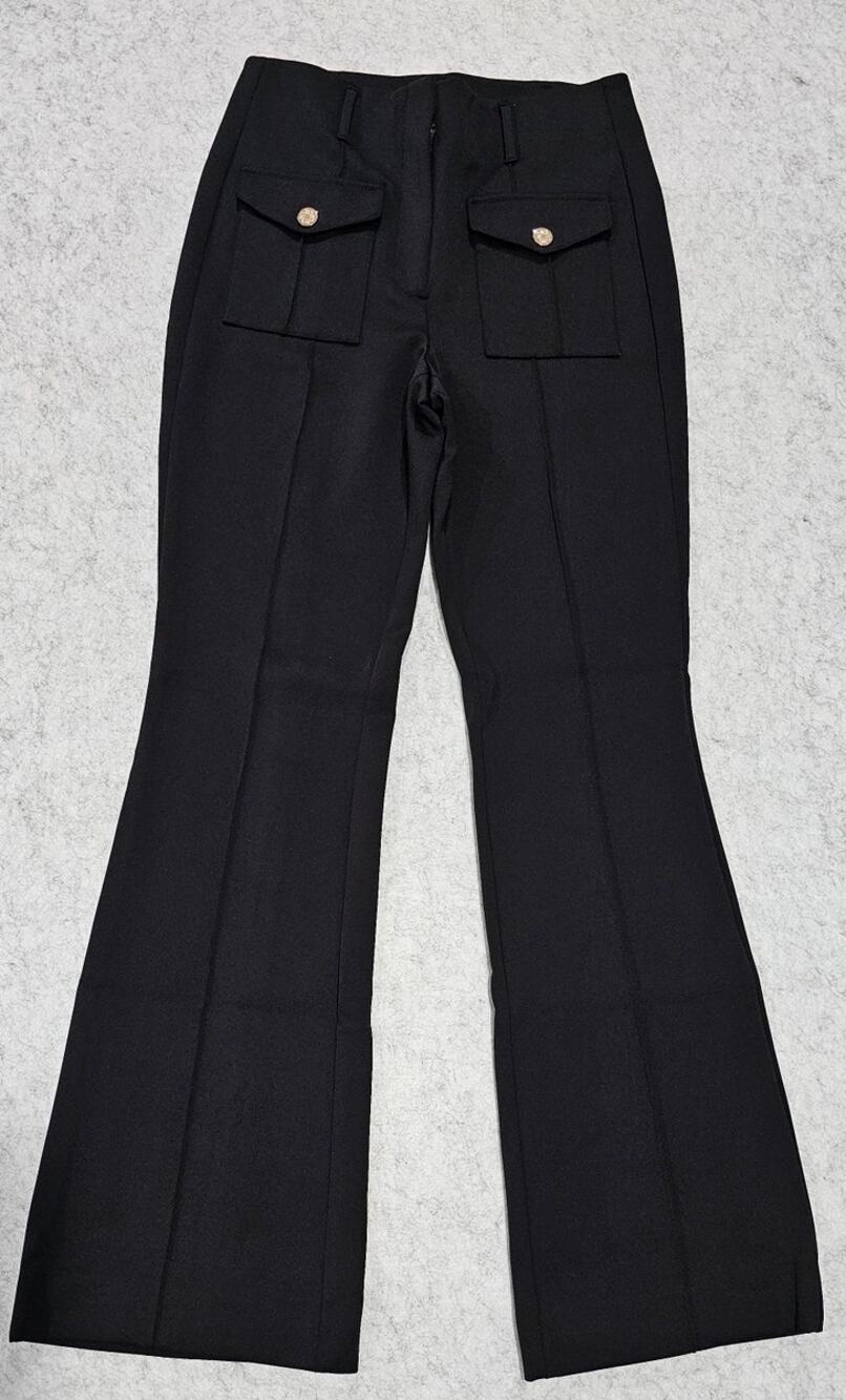White House Black Market High-Rise Womens Flared Dress Pants Sz 8
